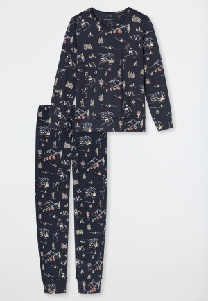 Pyjama long à poignets multicolore - « Family »