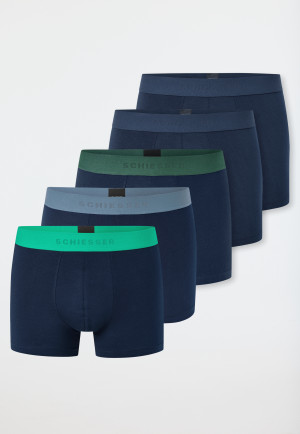 Shorts, set van 5, donkerblauw - 95/5