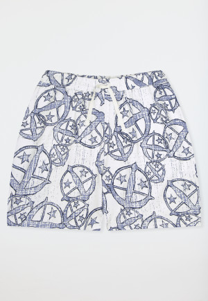 Bermuda Statement-Druck weiß-blau - SCHIESSER 150 Years