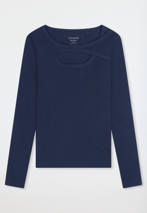 Shirt met lange mouwen dubbelrib uitgesneden admiraal - SCHIESSER 150 Years