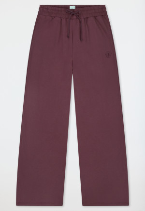 Langere broek van Heavy Single Jersey, cacaobruin - Mix+ Relax