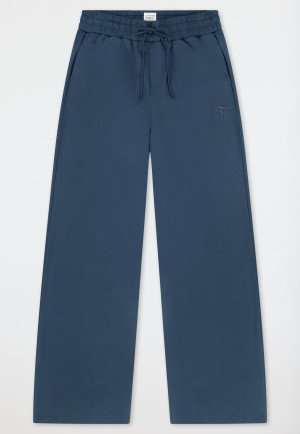Langere broek van Heavy Single Jersey, diepblauw - Mix+ Relax