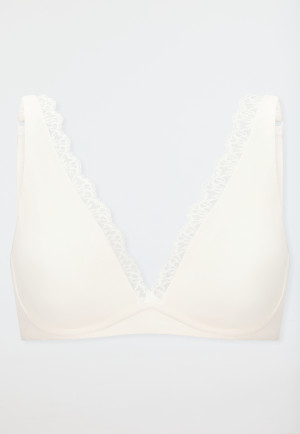 Soft-BH gemoldet ohne Bügel Spitze off-white - Unique Cotton
