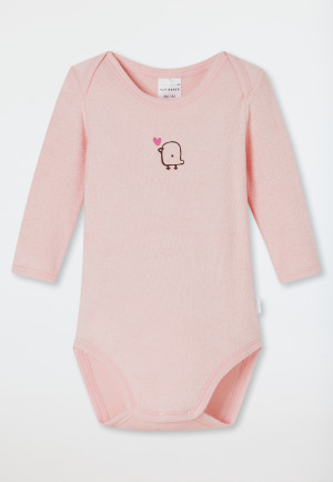 Body a manica lunga in spugna rosé - Bebè