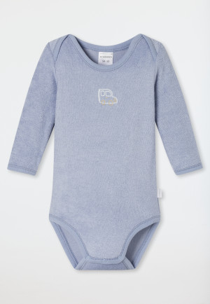 Body in spugna a manica lunga blu - Baby