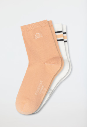 Women's Socks, 2-pack, beige/cream - fashion