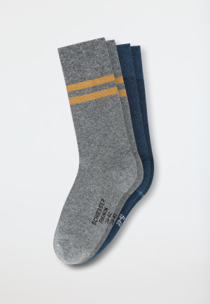 Men's Socks, 2-pack, Blue/Grey Ringed - Fashion