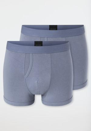 Short dubbelpak blauwgrijs - Rib Essentials