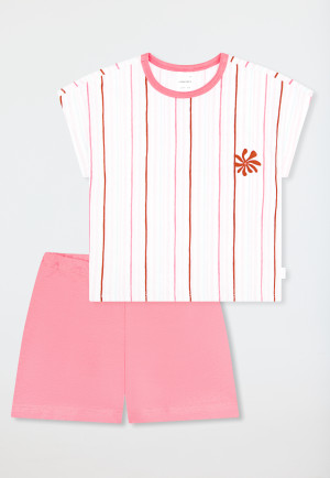 Pigiama corto a strisce rosa - Kids Nightwear