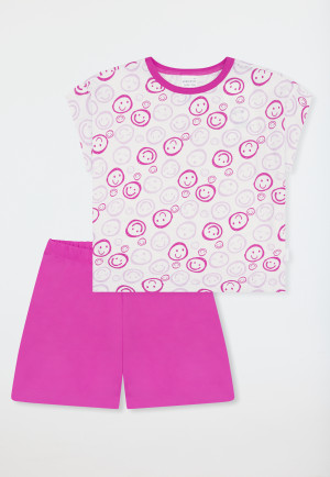 Short pyjamas Smileys off-white - Kids Nightwear
