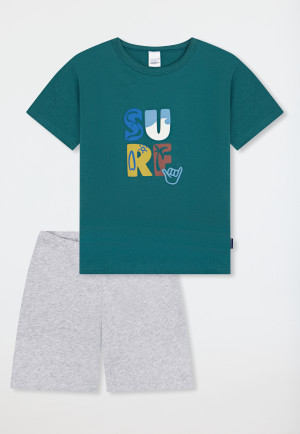 Short pyjamas Surf green - Kids Nightwear