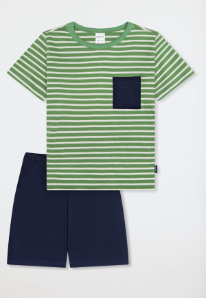 Pyjama korte streepjes linde - Kids Nightwear