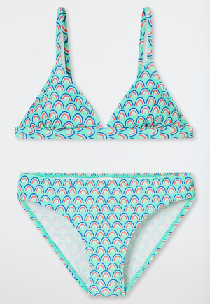 Triangel bikini set regenbogen LSF 40+ blauwgroen - Aqua