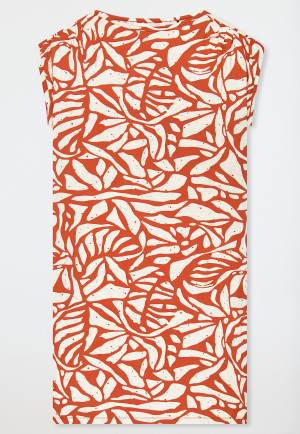 Camicia da notte a maniche corte terracotta - selected premium