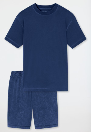 Short pyjamas tie-dye effect navy -Modern Essentials