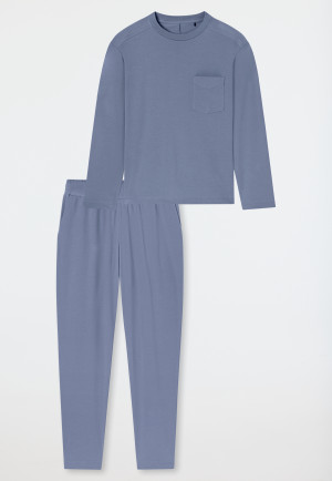 Lange pyjama oversized blauwgrijs - Modern Nightwear