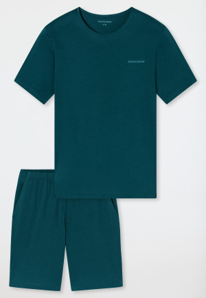 Pigiama corto verde mare profondo - Modern Bonded