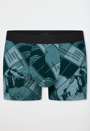 Deep Sea Green Patterned Shorts - 95/5