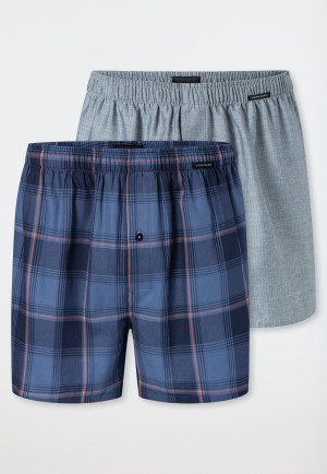Boxershorts, set van 2, geweven stof, meerkleurig patroon - Boxershorts multipack