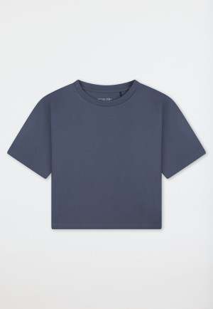 Shirt met korte mouwen, Heavy Single Jersey, blauwgrijs - Mix+ Relax