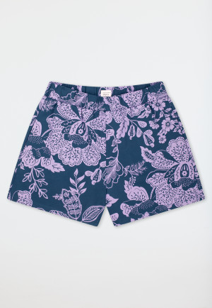 Korte broek van Heavy Single Jersey met veelkleurige bloemenprint - Mix+ Relax