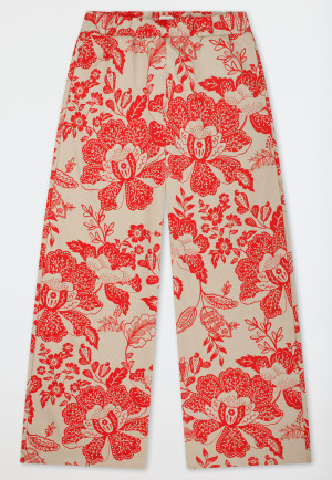 Hose lang Heavy Single Jersey Blumen multicolor - Mix+Relax