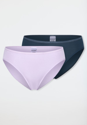 Tai Slips 2er-Pack dunkelblau/ flieder - Modal Essentials