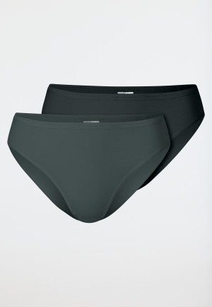 Tai slip set van 2 stuks donkergroen - Modal Essentials