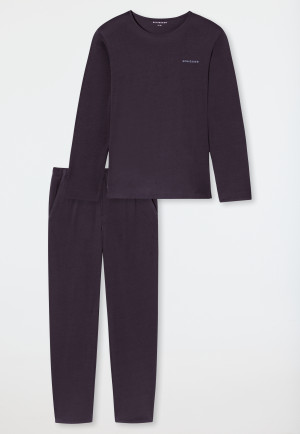 Schlafanzug lang graphit - Modern Bonded