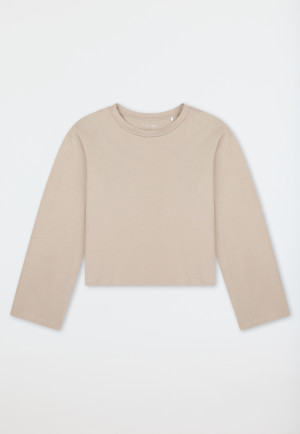 Shirt met lange mouwen, kleur: bright taupe - Mix+ Relax