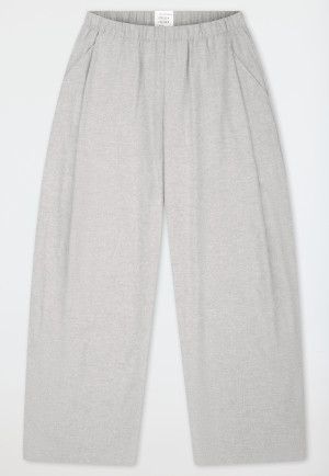 Langere flanele broek met visgraatpatroon, blauwgrijs gemêleerd - Mix+ Relax