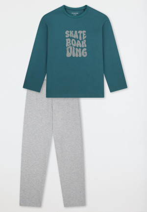Schlafanzug lang Skate tiefseegrün - Nightwear
