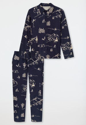 Lang pyjama van flanel, veelkleurig - Family
