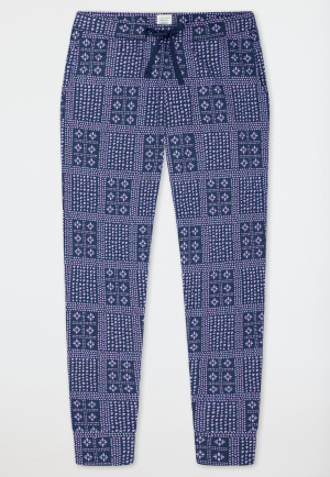 Langere broek met elastische manchetten en veelkleurig bedrukte print - Mix+ Relax