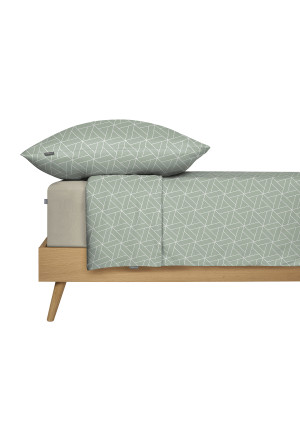 Parure de lit 2 pièces Renforcé vert menthe imprimé - SCHIESSER Home