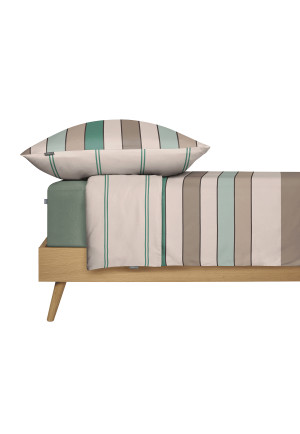 Parure de lit 2 pièces Renforcé menthe rayé - SCHIESSER Home