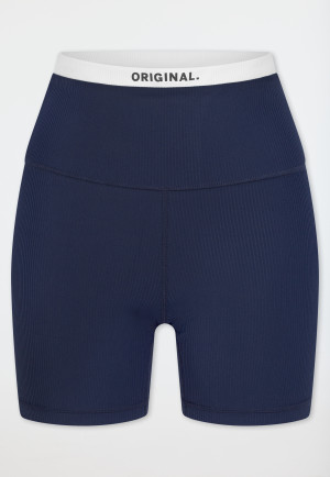 High Waist Biker Short dubbelrib admiraal - SCHIESSER Active