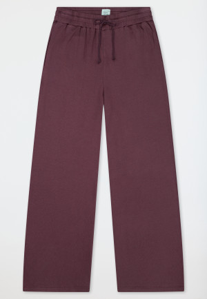 Lange broek van jerseybreisel, cacaobruin - Mix+ Relax