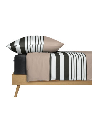 Bettwäsche 2-teilig Renforcé beige gestreift - SCHIESSER Home