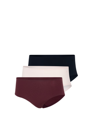 Hipster slip 3-pack Bordeaux/Beige/Zwart - ADIDAS