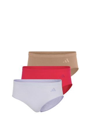 Hipster Slip 3er-Pack Rot/Blau/Braun - ADIDAS