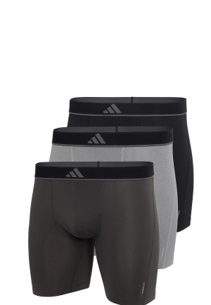 Enge Boxershorts 3er-Pack Schwarz/Grau - ADIDAS