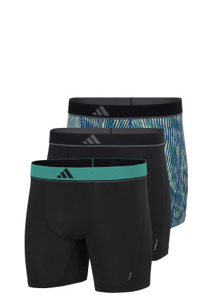 Boxer briefs long 3-pack Black/Petrol - ADIDAS