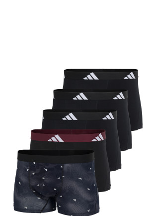 Enge Boxershorts mit Logo 5er-Pack Schwarz gemustert - ADIDAS