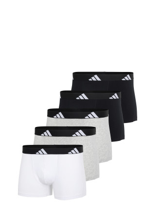 Enge Boxershorts 5er-Pack Schwarz/Grau/Weiss - ADIDAS