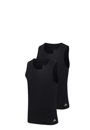 Shirt ärmellos 2er-Pack Schwarz - ADIDAS