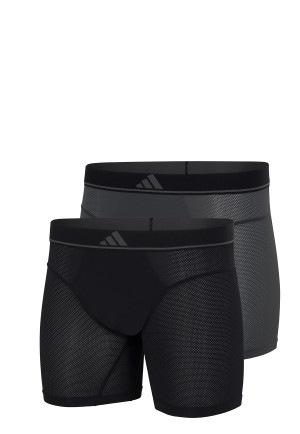 Aansluitende boxershorts 2-pack Zwart/Grijs - ADIDAS