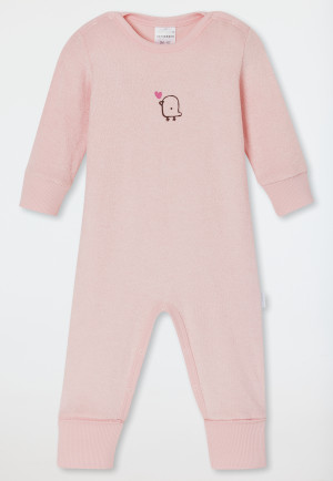 Babyanzug lang Vario mit Fuß Frottee Modal rosé - Baby