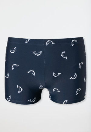 Bade-Retro knitwear swim trunks recycled fish dark blue - Waterworld