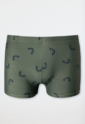 Bade-Retro knitwear swim trunks recycled fish olive - Waterworld